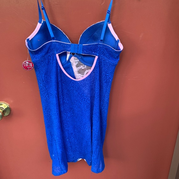 Lingerie-Nature’s intimates sheer lingerie,blue/pink, 36b - Picture 13 of 16